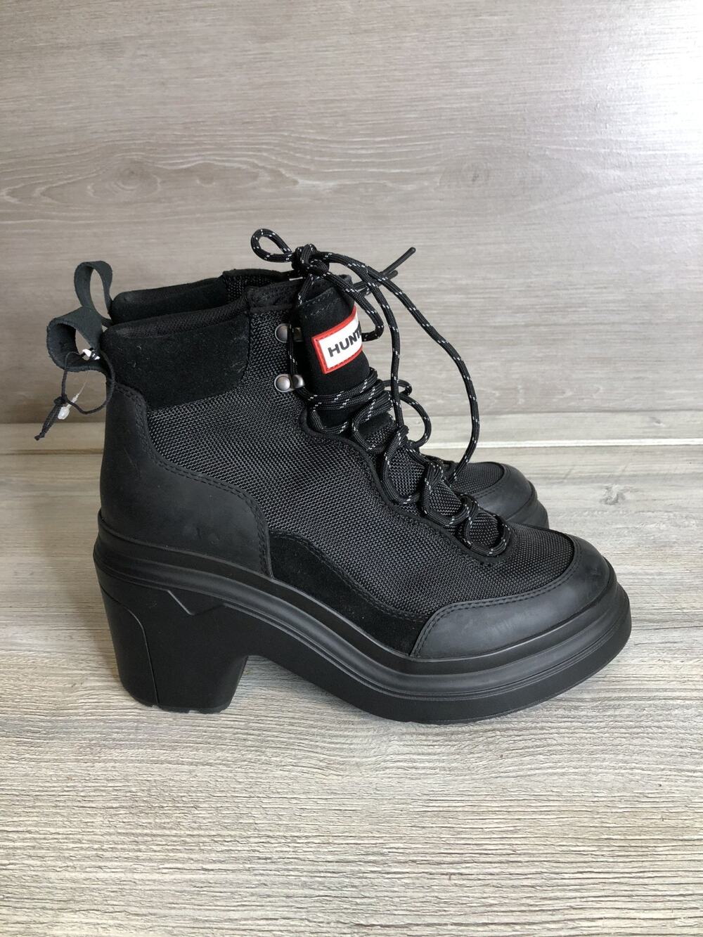 Hunter womens Discoverer Ankle Lace-up Heel Boot NEW size 9